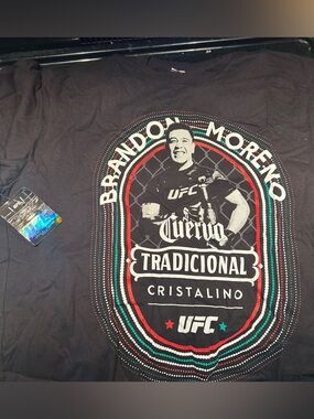 UFC Brandon Moreno Tradicional Cristalino Tee - Size L - NWT